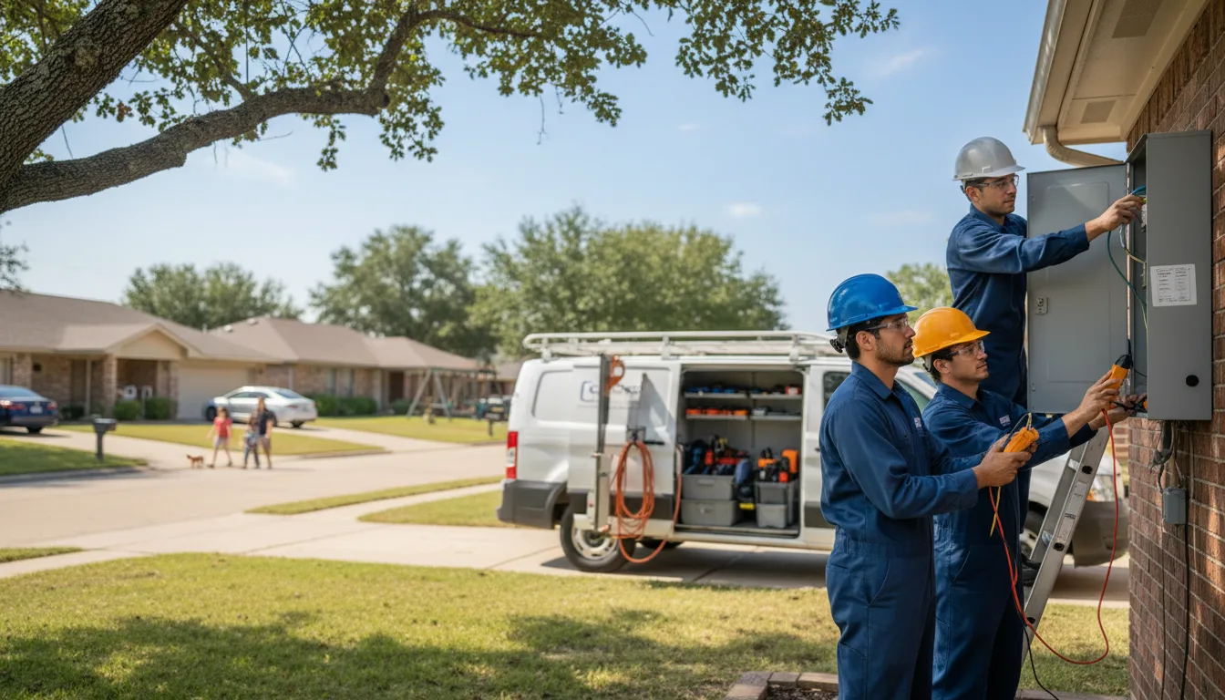 Certified electrician providing emergency electrical services in Haslet, TX